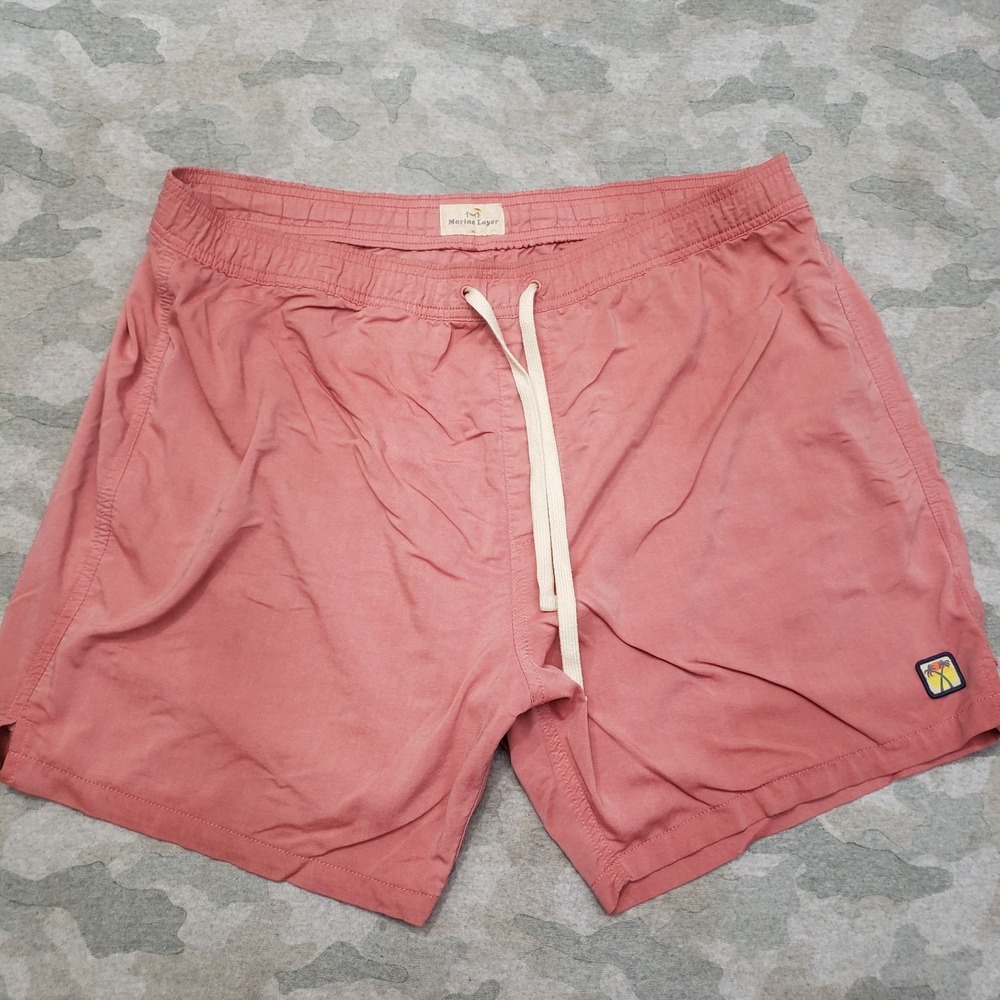 Marine Layer Shorts Mens XL Red Pockets Drawstring